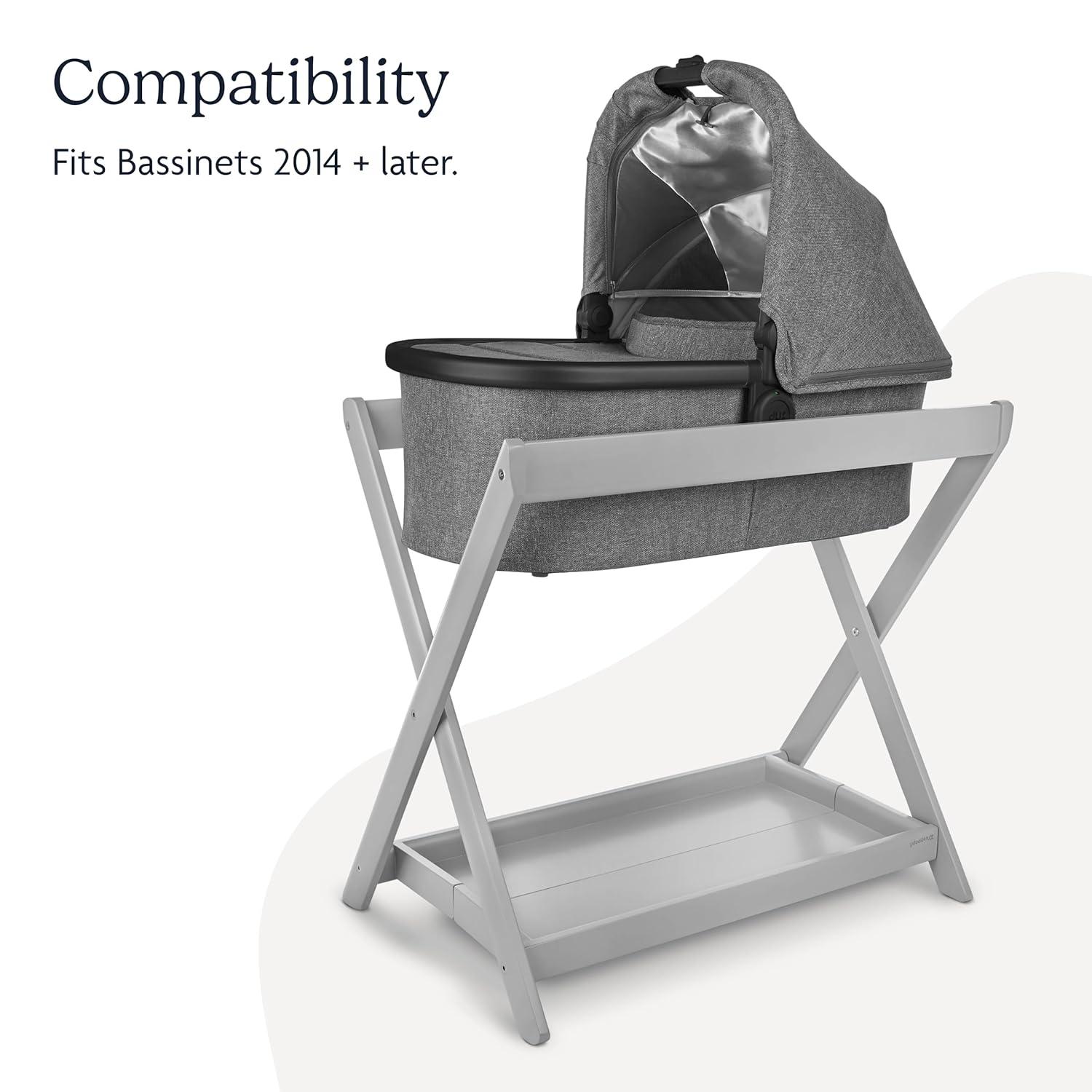 imageUPPAbaby Bassinet Stand Quick Secure Attachment NaturalGrey