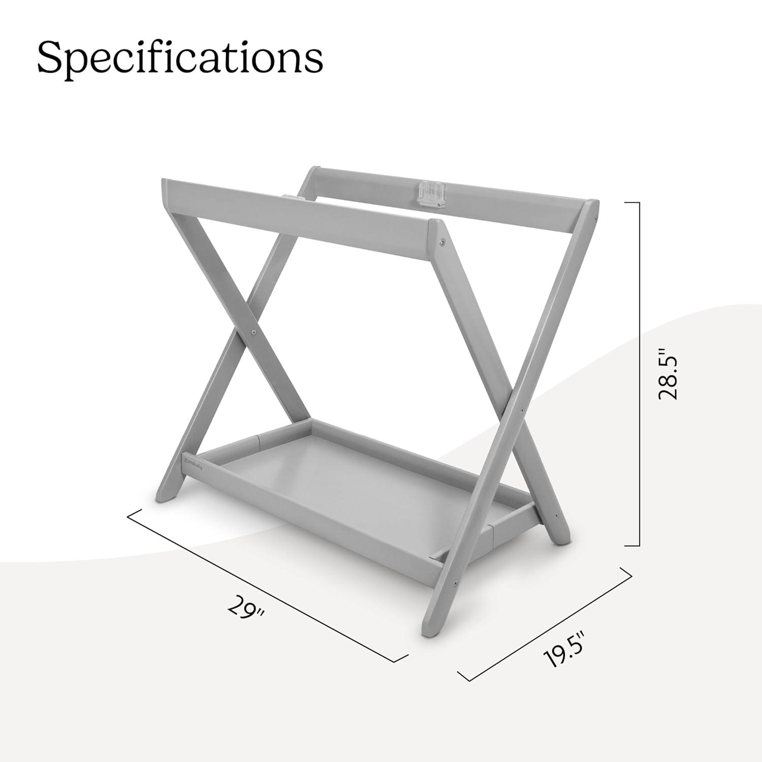 imageUPPAbaby Bassinet Stand Quick Secure Attachment NaturalGrey