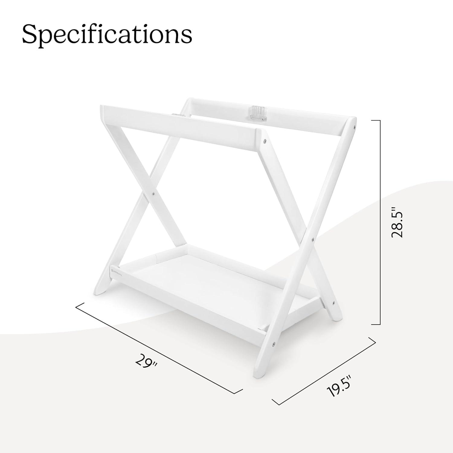 imageUPPAbaby Bassinet Stand Quick Secure Attachment NaturalWhite