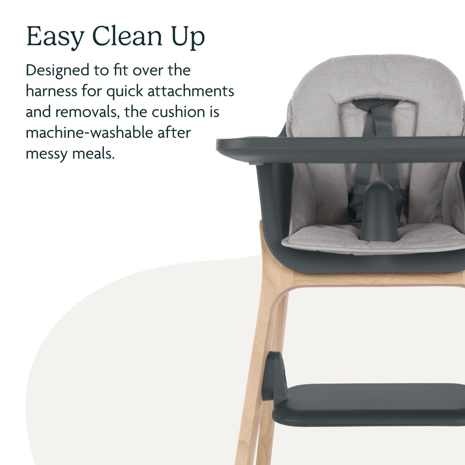 imageUPPAbaby Ciro High Chair Cushion Accessory Bundle Sleek EasytoClean Design PerfectFit Tray to Bring Baby to Table Plush Cushion for Added Comfort Machine Washable Fabric Chloe Grey
