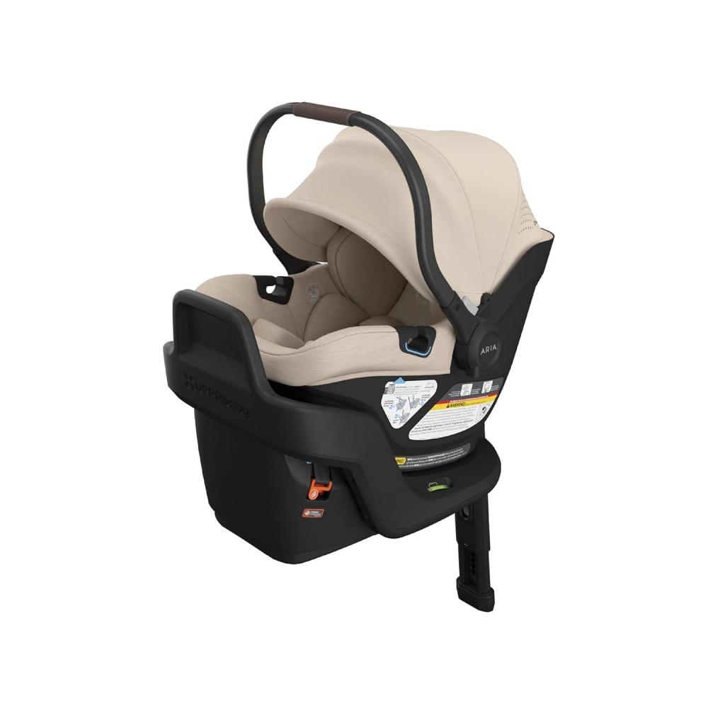 imageUPPAbaby Aria V2 Lightweight Infant Car Seat Just Under 6 lbs Base with Load Leg Infant Insert AllWeather FootCover Included Direct Stroller Attachment Greyson Charcoal MlangeDeclan Oat Mlange