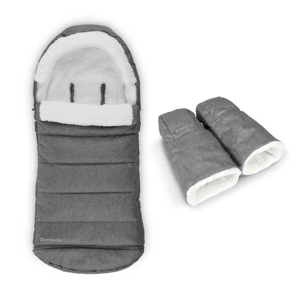 imageUPPAbaby Cozy V2 Bundle Includes CozyGanoosh 2in1 Seasonal Footmuff and CozyHandmuff Easily Attaches to Stroller UltraPlush ZipOut Liner WeatherRepellent Greyson Charcoal MlangeGreyson Charcoal Mlange