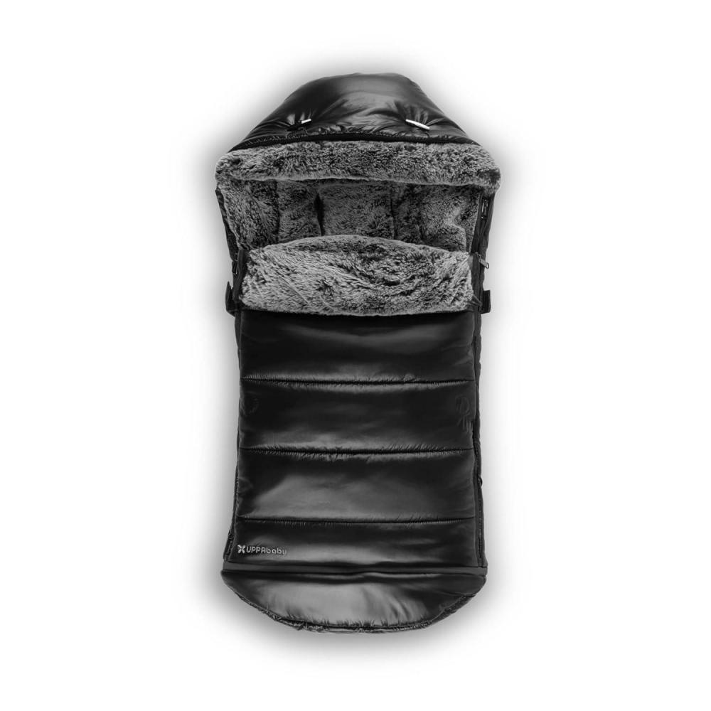 imageUPPAbaby CozyGanoosh Luxe 2in1 Footmuff Fits Strollers RumbleSeat UltraPlush with ZipOut Liner AllSeason Weatherproof Cover Lyla Onyx NylonLyla Onyx Nylon