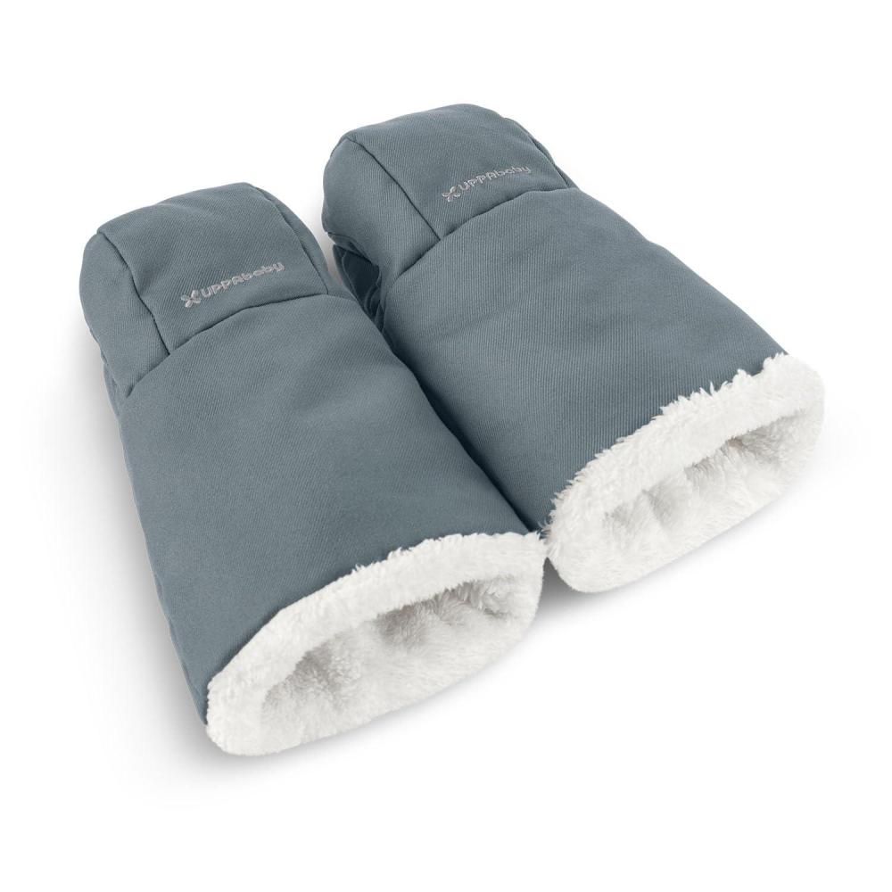 imageUPPAbaby CozyHandmuff  Easily Attaches to Stroller Handlebars  UltraPlush WeatherProof Hand Protection  Greyson Charcoal MlangeCallum Stone Blue