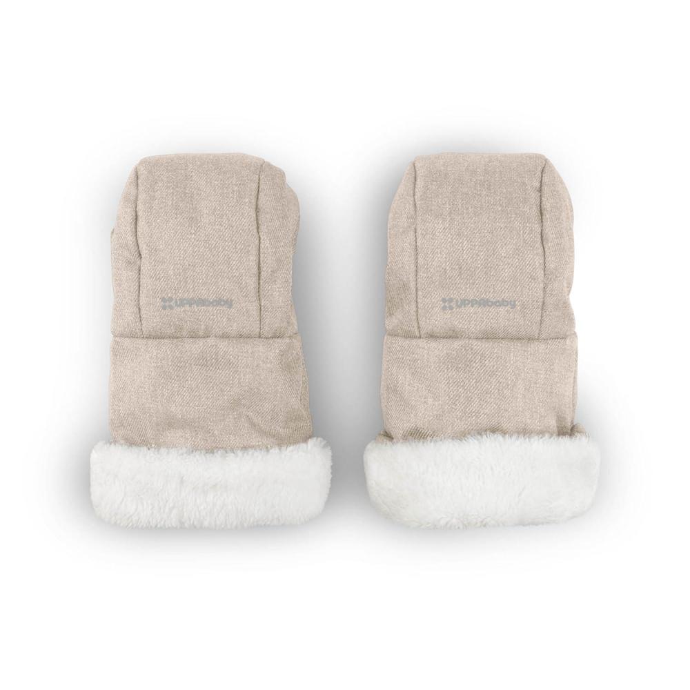 imageUPPAbaby CozyHandmuff Easily Attaches to Stroller Handlebars UltraPlush WeatherProof Hand Protection Greyson Charcoal MlangeDeclan Oat Mlange