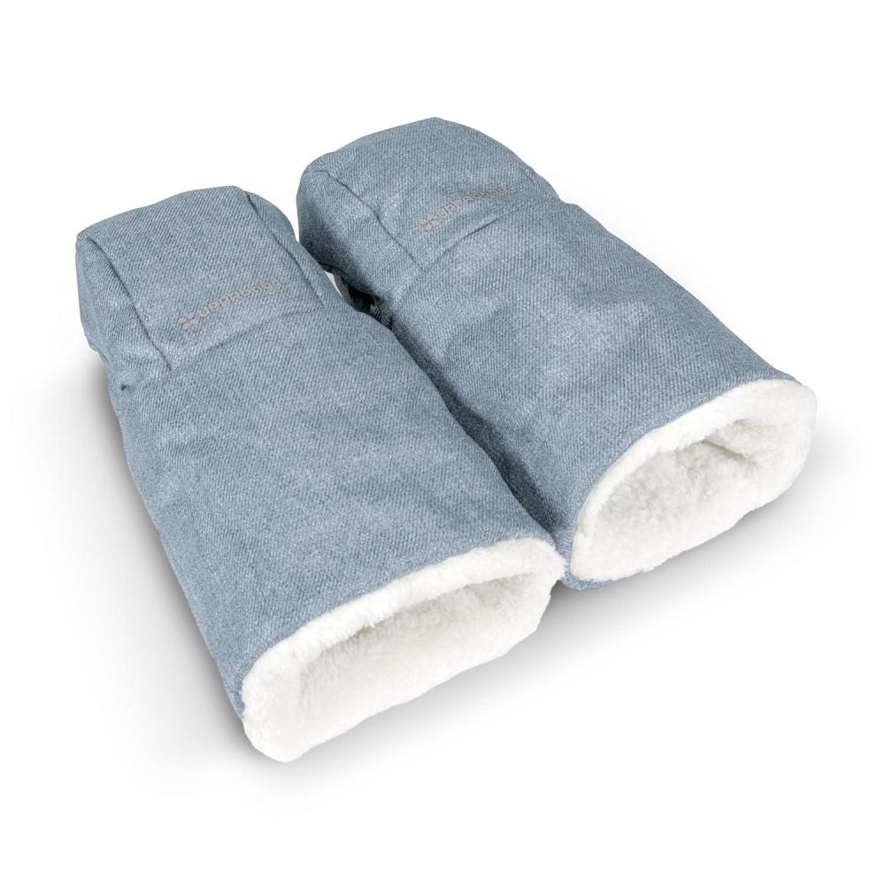 imageUPPAbaby CozyHandmuff Easily Attaches to Stroller Handlebars UltraPlush WeatherProof Hand Protection Greyson Charcoal MlangeGregory Blue Mlange