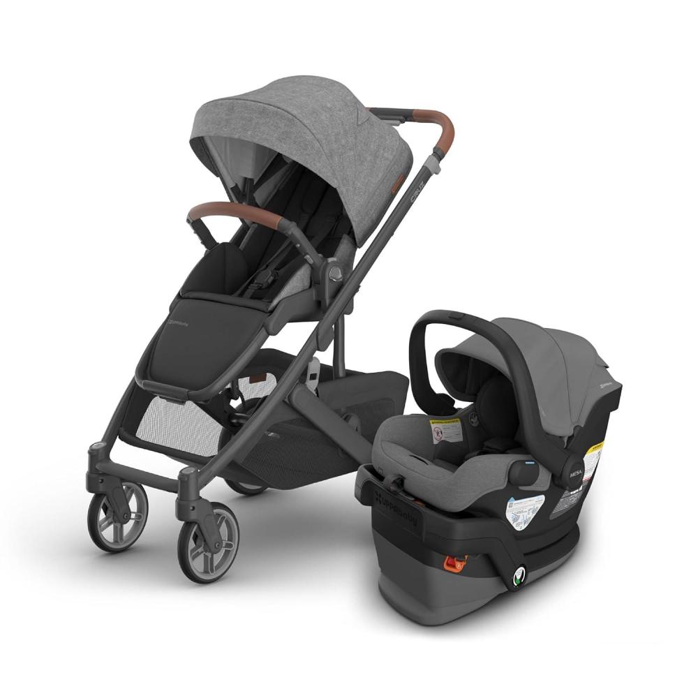 imageUPPAbaby Cruz V3 Stroller Mesa V3 Car Seat Travel System Combo Toddler Seat Bumper Bar Bug and Rain Shields Car Seat Base and Infant Insert Included Greyson Charcoal MlangeGreyson Charcoal Mlange
