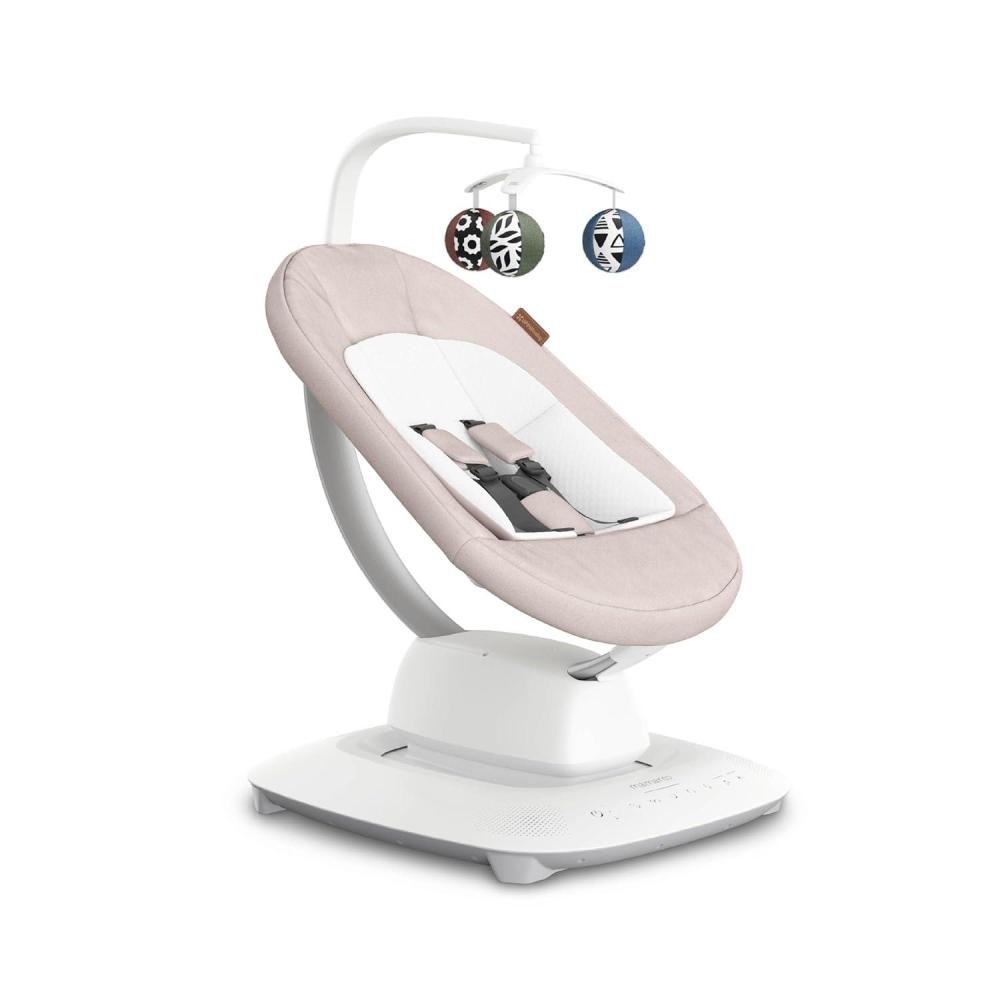 imageUPPAbaby Mamaroo Smart Swing  Customizable Soothing Modes with MotionSync Technology  Infant Recline  Bluetooth Enabled  Included Newborn Insert  Charlie Sand MlangeCharlie Sand Mlange