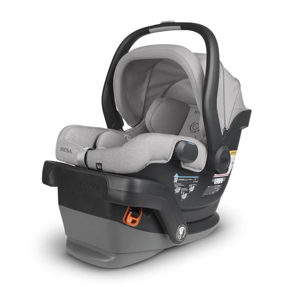 imageUPPAbaby Mesa V2 Infant Car SeatEasy InstallationInnovative SmartSecure TechnologyBase Robust Infant Insert IncludedDirect Stroller AttachmentGreyson Charcoal MlangeStella