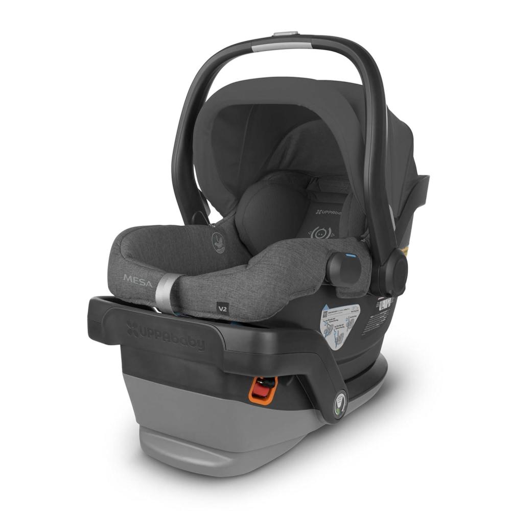 imageUPPAbaby Mesa V2 Infant Car SeatEasy InstallationInnovative SmartSecure TechnologyBase Robust Infant Insert IncludedDirect Stroller AttachmentJake CharcoalGreyson