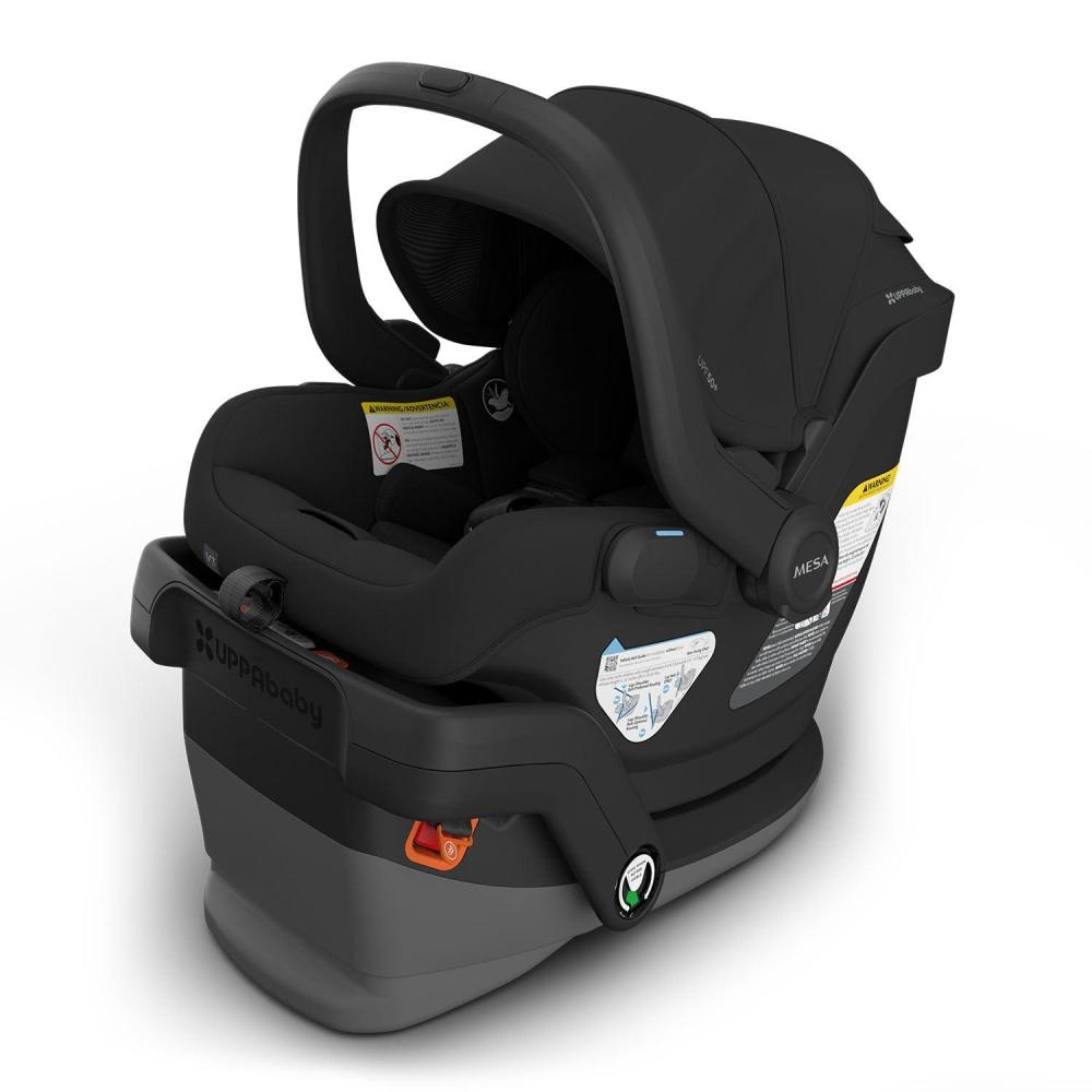 imageUPPAbaby Mesa V3 Infant Car Seat  Easy Installation  SmartSecure Technology  Attaches to Stroller  Base  Infant Insert Included  Jake CharcoalJake Charcoal