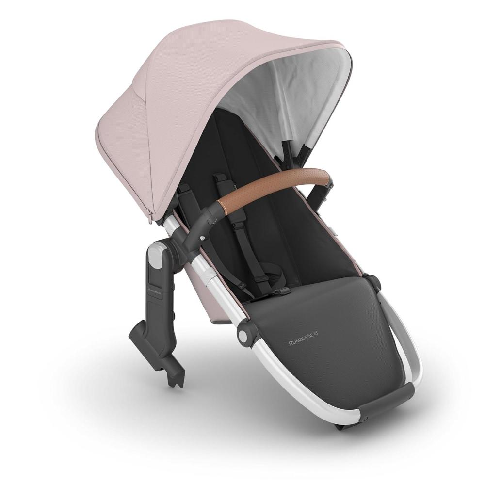 imageUPPAbaby RumbleSeat V2 Second Lower SeatCompatible with Vista V2 and Vista V3 Adapters Bumper Bar Bug Shield IncludedJordan Charcoal MlangeSilver FrameBlack LeatherAlice Dusty Pink