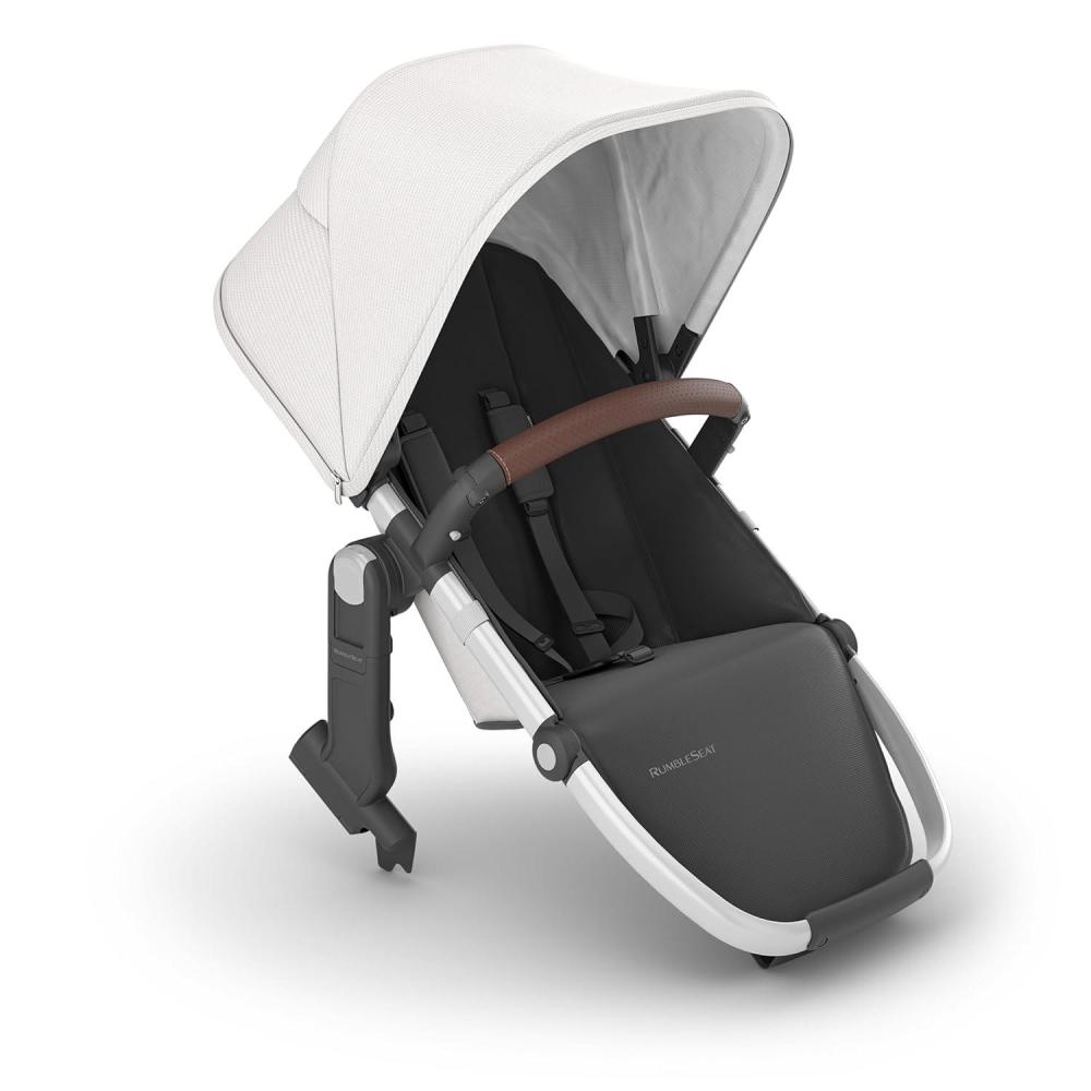 imageUPPAbaby RumbleSeat V2 Second Lower SeatCompatible with Vista V2 and Vista V3  Adapters Bumper Bar Bug Shield IncludedJordan Charcoal MlangeSilver FrameBlack LeatherBryce White Marl