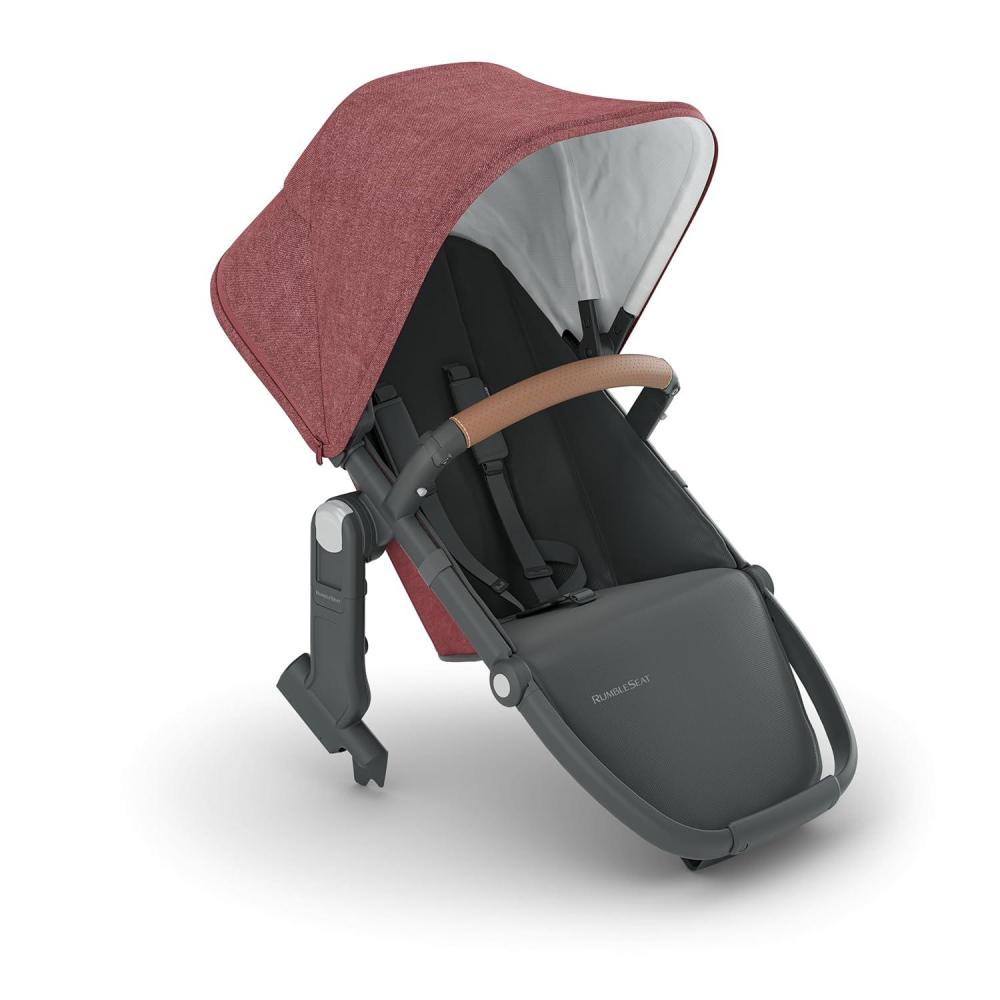 imageUPPAbaby RumbleSeat V2 Second Lower SeatCompatible with Vista V2 and Vista V3  Adapters Bumper Bar Bug Shield IncludedJordan Charcoal MlangeSilver FrameBlack LeatherLucy Rosewood Mlange