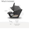 UPPAbaby Aria Lightweight Infant Car Seat/Just Under 6 lbs for Easy Portability/Base with Load Leg + Infant Insert Included/Direct Stroller Attachment/Anthony(Greyson)