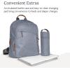 UPPAbaby Changing Backpack – Multiple Storage Compartments – Side Bottle + Laptop Pockets – Trolley Sleeve – Stroller Strap Attachment – Greyson – Charcoal Mélange| Saddle Leather(Declan (Oat Mélange/Chestnut Leather))