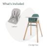 UPPAbaby Ciro High Chair + Cushion Accessory Bundle, Sleek, Easy-to-Clean Design, Perfect-Fit Tray to Bring Baby to Table, Plush Cushion for Added Comfort, Machine Washable Fabric – Emrick (Green)
