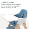UPPAbaby Ciro High Chair/Sleek, Easy-to-Clean Design/Perfect-Fit Tray to Bring Baby to Table/Patent-Pending Harness/Dual-Position, 180-Degree Rotating Footrest/Chloe (Grey/Rubberwood)(Caleb)