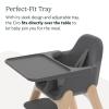 UPPAbaby Ciro High Chair/Sleek, Easy-to-Clean Design/Perfect-Fit Tray to Bring Baby to Table/Patent-Pending Harness/Dual-Position, 180-Degree Rotating Footrest/Chloe (Grey/Rubberwood)(Jake)