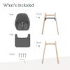 UPPAbaby Ciro High Chair/Sleek, Easy-to-Clean Design/Perfect-Fit Tray to Bring Baby to Table/Patent-Pending Harness/Dual-Position, 180-Degree Rotating Footrest/Chloe (Grey/Rubberwood)(Jake)