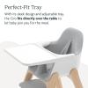UPPAbaby Ciro High Chair/Sleek, Easy-to-Clean Design/Perfect-Fit Tray to Bring Baby to Table/Patent-Pending Harness/Dual-Position, 180-Degree Rotating Footrest/Chloe (Grey/Rubberwood)(Chloe)