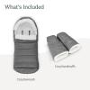 UPPAbaby Cozy V2 Bundle, Includes CozyGanoosh 2-in-1 Seasonal Footmuff and CozyHandmuff, Easily Attaches to Stroller, Ultra-Plush Zip-Out Liner, Weather-Repellent – Greyson (Charcoal Mélange)(Greyson (Charcoal Mélange))