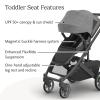 UPPAbaby Cruz V3 Stroller – from Birth + Car Seat Compatible – Full-Size, Reversible Seat – Infant Insert, Bug and Rain Shields Included – Callum (Stone Blue/Silver Frame/Sand Leather)(Greyson (Charcoal Mélange))