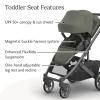 UPPAbaby Cruz V3 Stroller – from Birth + Car Seat Compatible – Full-Size, Reversible Seat – Infant Insert, Bug and Rain Shields Included – Callum (Stone Blue/Silver Frame/Sand Leather)(Evelyn (Meadow Green))