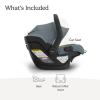 UPPAbaby Mesa V3 Infant Car Seat – Easy Installation + SmartSecure Technology – Attaches to Stroller | Base + Infant Insert Included – Jake (Charcoal)(Callum (Stone Blue))