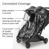 UPPAbaby Minu Duo Rain Shield – Waterproof and Windproof Coverage – Ventilated Design – Quick Attachment – Easy Access to Children