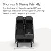 UPPAbaby Minu Duo Side-by-Side Double Stroller – Lightweight + Compact Design for Travel – Easy Fold- from Birth to Toddler – Independent Recline – Jake (Charcoal/Carbon Frame/Black Leather)(Jake (Charcoal/Carbon Frame/Black Leather))