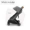 UPPAbaby Minu Duo Side-by-Side Double Stroller – Lightweight + Compact Design for Travel – Easy Fold- from Birth to Toddler – Independent Recline – Jake (Charcoal/Carbon Frame/Black Leather)(Greyson (Charcoal Mélange/Carbon Frame/Saddle Leather))