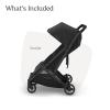 UPPAbaby Minu Duo Side-by-Side Double Stroller – Lightweight + Compact Design for Travel – Easy Fold- from Birth to Toddler – Independent Recline – Jake (Charcoal/Carbon Frame/Black Leather)(Jake (Charcoal/Carbon Frame/Black Leather))