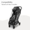 UPPAbaby Minu V3 Rain Shield – Waterproof and Windproof Coverage – Ventilated Design – Quick Attachment – Easy Access to Child