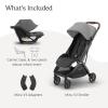 UPPAbaby Minu V3 Stroller + Aria V2 Infant Car Seat Travel System Combo – Adapter, Foot Cover, Bug and Rain Shields, Car Seat Base, and Infant Insert Included – Greyson (Charcoal Mélange)(Greyson (Charcoal Mélange))