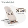 UPPAbaby Mira Bouncer Bundle, Includes Mira 2-in-1 Bouncer and Forest Fun Toy Bar, Seat Grows with Your Baby, Folds Flat, Sensory Entertainment – Stella (Grey Mélange)(Charlie (Sand Mélange))