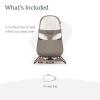 UPPAbaby Mira Bouncer/Portable 2-in-1 Bouncer + Seat Grows With Your Baby/GREENGuard® Gold, JPMA + FSC® certified/Cozy Seat Liner + Storage Bag Included/Charlie (Sand Mélange/Black Chrome/Walnut Wood)(Wells)