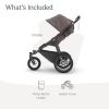 UPPAbaby Ridge Jogging Stroller/Durable Performance Jogger with Never-Flat Tires/Built for Walking, Running, Hiking/Water Bottle Holder and Basket Cover Included/Jake (Charcoal/Carbon Frame)(Theo)