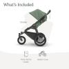 UPPAbaby Ridge Jogging Stroller/Durable Performance Jogger with Never-Flat Tires/Built for Walking, Running, Hiking/Water Bottle Holder and Basket Cover Included/Jake (Charcoal/Carbon Frame)(Gwen)