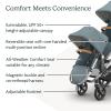 UPPAbaby RumbleSeat V3 Second Lower Seat – Compatible with Vista V2 and Vista V3 – All-Weather Seat + Magnetic Buckle – Adapters Included -Evelyn (Meadow Green)(Callum (Stone Blue/Silver Frame/Sand Leather))