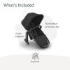UPPAbaby RumbleSeat V3 Second Lower Seat – Compatible with Vista V2 and Vista V3 – All-Weather Seat + Magnetic Buckle – Adapters Included -Evelyn (Meadow Green)(Jake (Charcoal/Carbon Frame/Black Leather))