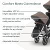 UPPAbaby RumbleSeat V3 Second Lower Seat – Compatible with Vista V2 and Vista V3 – All-Weather Seat + Magnetic Buckle – Adapters Included -Evelyn (Meadow Green)(Theo (Dark Taupe/Silver Frame/Chestnut Leather))