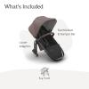 UPPAbaby RumbleSeat V3 Second Lower Seat – Compatible with Vista V2 and Vista V3 – All-Weather Seat + Magnetic Buckle – Adapters Included -Evelyn (Meadow Green)(Owen (Mocha Melange/Carbon Frame/Chestnut Leather))