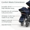 UPPAbaby RumbleSeat V3 Second Lower Seat – Compatible with Vista V2 and Vista V3 – All-Weather Seat + Magnetic Buckle – Adapters Included -Evelyn (Meadow Green)(Noa (Navy/Carbon Frame/Saddle Leather))