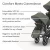 UPPAbaby RumbleSeat V3 Second Lower Seat – Compatible with Vista V2 and Vista V3 – All-Weather Seat + Magnetic Buckle – Adapters Included -Evelyn (Meadow Green)(Evelyn (Meadow Green/Graphite Frame/Chestnut Leather))