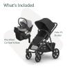 UPPAbaby Travel System – Vista V3 Stroller + Aria Lightweight Car Seat Combo – Toddler Seat, Car Seat, Base with Load Leg + Infant Insert Included – Savannah (Pearl Grey Jacquard) + Anthony (Grey)(Jake/Anthony)