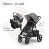 UPPAbaby Travel System – Vista V3 Stroller + Aria Lightweight Car Seat Combo – Toddler Seat, Car Seat, Base with Load Leg + Infant Insert Included – Savannah (Pearl Grey Jacquard) + Anthony (Grey)(Greyson/Anthony)