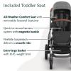 UPPAbaby Travel System – Vista V3 Stroller + Aria Lightweight Car Seat Combo – Toddler Seat, Car Seat, Base with Load Leg + Infant Insert Included – Savannah (Pearl Grey Jacquard) + Anthony (Grey)(Savannah/Anthony)