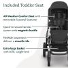 UPPAbaby Travel System – Vista V3 Stroller + Aria Lightweight Car Seat Combo – Toddler Seat, Car Seat, Base with Load Leg + Infant Insert Included – Savannah (Pearl Grey Jacquard) + Anthony (Grey)(Jake/Anthony)
