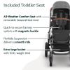 UPPAbaby Travel System – Vista V3 Stroller + Mesa V2 Infant Car Seat Combo – Toddler Seat, Rain Shield, Bug Shield, Storage Bag, Car Seat, Base + Infant Insert Included – Greyson (Charcoal Mélange)(Greyson)